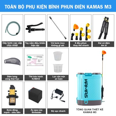 Bình phun điện KAMAS M3